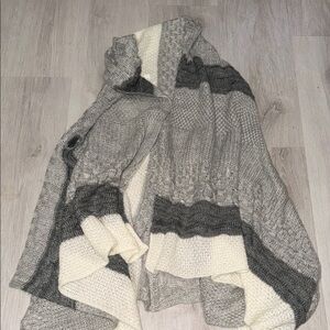 Cozy Gray and Cream Knit Sweater vest